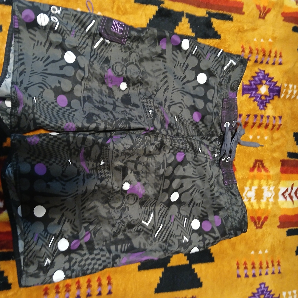 Machine Men's Athletic Shorts - Black and Purple